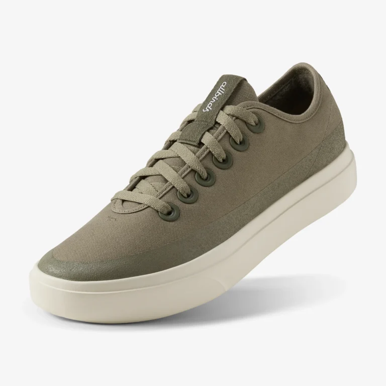 A10718_S24Q2_Canvas_Piper_2_Rugged_Green_Stony_Cream_PDP_SINGLE_3Q Stylish Casual Sneakers with Knit Upper